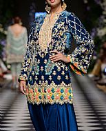 Navy Blue Velvet Suit- Pakistani Party Wear Dress