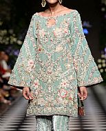 Sea Green Crinkle Chiffon Suit- Pakistani Party Wear Dress
