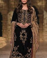 Black Velvet Suit- Pakistani Party Wear Dress