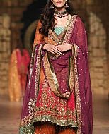 Rust/Plum Chiffon Suit- Pakistani Wedding Dress