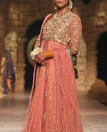 Tea Pink Jamawar Chiffon Suit- Indian Formal Dress