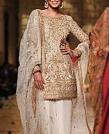 Off-white Chiffon Suit- Pakistani Formal Designer Dress