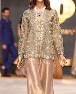 Fawn Chiffon Suit- Pakistani Formal Designer Dress