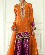 Rust/Purple Chiffon Suit- Pakistani Formal Designer Dress