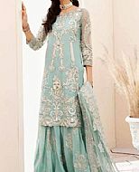 Light Turquoise Chiffon Suit- Pakistani Wedding Dress