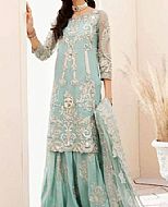 Light Turquoise Chiffon Suit- Pakistani Bridal Dress