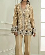 Golden Tissue Silk Suit- Pakistani Formal Designer Dress