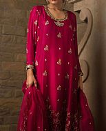 Crimson Chiffon Suit- Pakistani Party Wear Dress