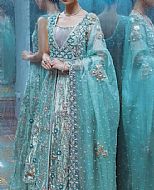 Turquoise Tissue Suit- Pakistani Wedding Dress