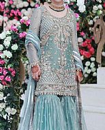 Turquoise Chiffon Suit- Pakistani Wedding Dress