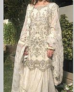 Off-white Crinkle Chiffon Suit- Pakistani Bridal Dress