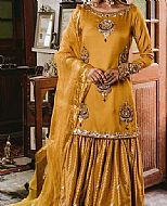 Mustard Silk Suit- Pakistani Formal Designer Dress