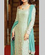 Light Turquoise Chiffon Suit- Pakistani Formal Designer Dress