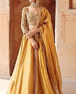 Golden Silk Suit- Pakistani Wedding Dress