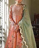 Peach Chiffon Suit- Pakistani Formal Designer Dress