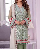 Flossie Light Green Chiffon Suit- Pakistani Designer Chiffon Suit