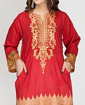 Red Lawn Kurti- Pakistani Lawn Dress