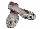 Ladies Khussa- Golden- Khussa Shoes for Women