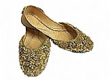 Ladies Khussa- Golden- Pakistani Khussa Shoes