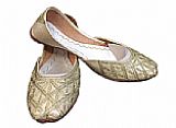 Ladies Khussa- Golden- Khussa Shoes for Women