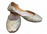 Ladies Khussa- Silver- Pakistani Khussa Shoes