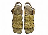 Gents Chappal- Cream/Golden- Pakistani Khussa for Men