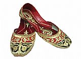 Ladies Khussa- Golden- Khussa Shoes for Women