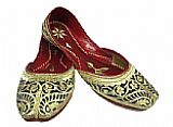 Ladies Khussa- Golden- Khussa Shoes for Women