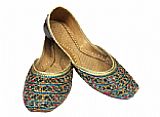 Ladies Khussa- Green- Khussa Shoes for Women