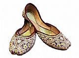 Ladies Khussa- Golden- Khussa Shoes for Women