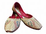 Ladies Khussa- Golden- Khussa Shoes for Women