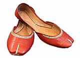 Ladies Khussa- Safty Orange- Pakistani Khussa Shoes