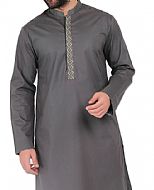 Dark Grey Men Shalwar Kameez