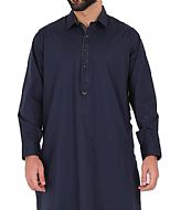 Navy Blue Men Shalwar Kameez