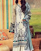 Motifz Ash White Lawn Suit- Pakistani Designer Lawn Suits