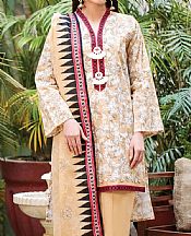 Beige Lawn Suit- Pakistani Designer Lawn Dress