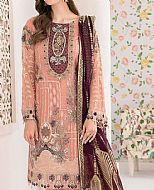 Peach Chiffon Suit- Pakistani Designer Chiffon Suit