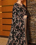 baroque black chiffon suit