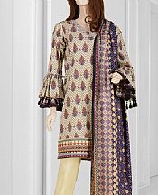 Cream Lawn Suit- Pakistani Designer Lawn Dress