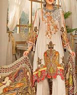 Shaista Ivory Slub Lawn Suit- Pakistani Lawn Dress
