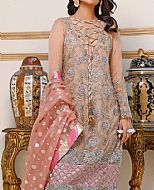 Peach Chiffon Suit- Pakistani Chiffon Dress
