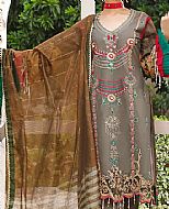 Brown/Grey Lawn Suit- Pakistani Lawn Dress