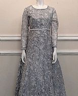 Threads and Motifs Grey Net Suit- Pakistani Chiffon Dress