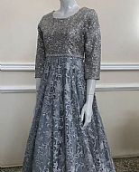 Grey Net Suit- Pakistani Designer Chiffon Suit