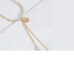 Women Necklace - White/Golden