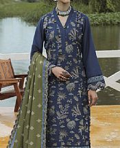 Royal Blue Karandi Suit- Pakistani Winter Clothing