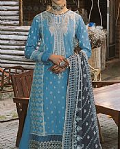 Maya Blue Karandi Suit- Pakistani Winter Dress
