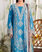 Aabyaan Blue Lawn Suit- Pakistani Designer Lawn Suits
