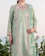 Aabyaan Light Green Lawn Suit- Pakistani Lawn Dress