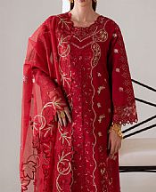 Aabyaan Red Viscose Suit- Pakistani Winter Dress